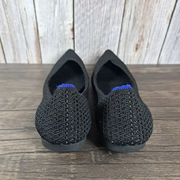 Rothy's The Point Black Honeycomb Ballet Flats Women's Sz 10 (Retired)