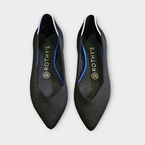 Rothy's The Point Black Pointed Toe Ballet Flats