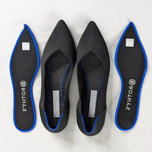 Rothy's The Point Black Pointed Toe Flats