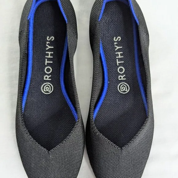 Rothy's The Point Black Pointed Toe Flats
