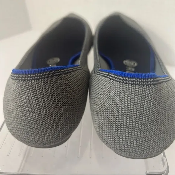 Rothy’s The Point Cloud Gray Birdseye Ballet Flats 8.5W