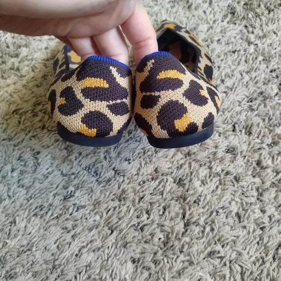 Rothy’s The Point Desert Cat ballet Flats animal print sz 7,5