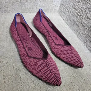 Rothy's The Point Fig Python Pointed Toe Slip On Ballet Flats Multiple Sizes