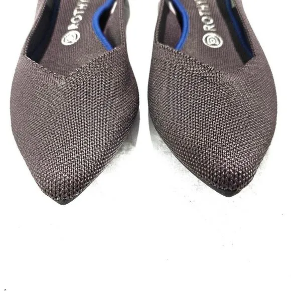 ROTHY'S The Point Flat Mink Dusty Purple Retired Pointed Toe Flats Shoes EUC 9.5