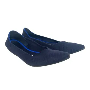 Rothy’s The Point Flat Pointed Toe Ballet Flats Sandals Navy Blue Women 7