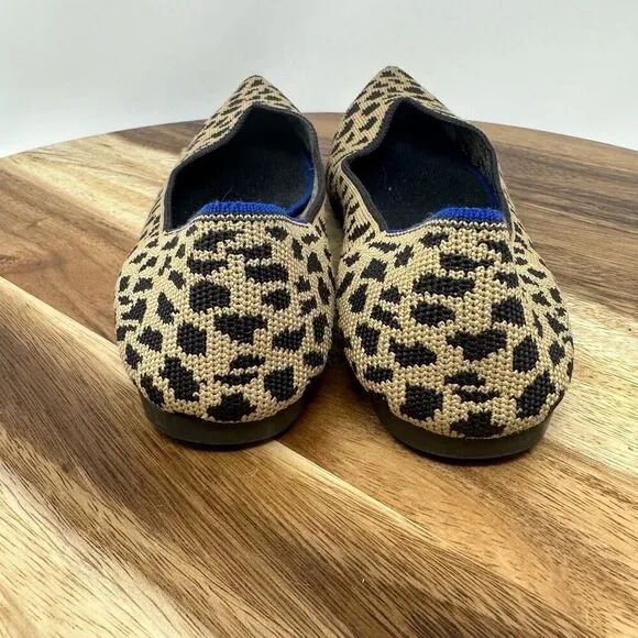 ROTHYS The Point Flats Leopard Cheetah Cat Slip On Pointed Toe Shoe Women’s 7
