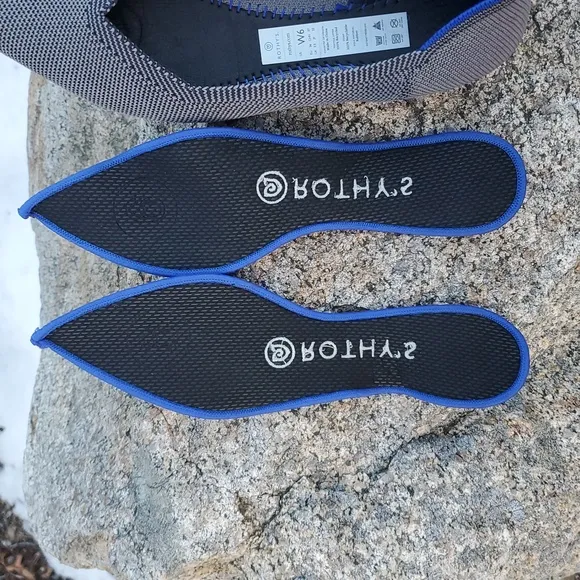 Rothy's The Point Gray Birdseye Ballet Slip-On Flats Size 6
