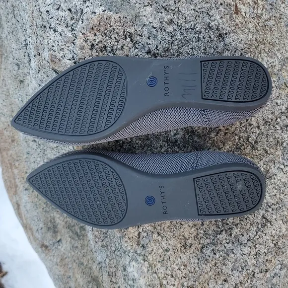 Rothy's The Point Gray Birdseye Ballet Slip-On Flats Size 6