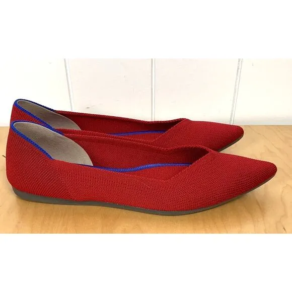 Rothy's The Point II Pointed Toe Flats in Lollipop Size 8