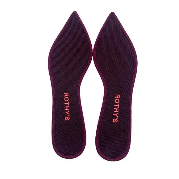 Rothy's The Point in Maroon Neon Stripe Size 9.5