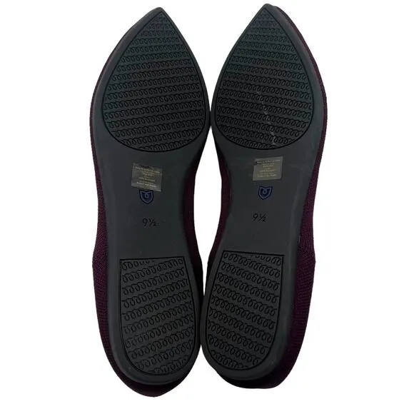 Rothy's The Point in Maroon Neon Stripe Size 9.5