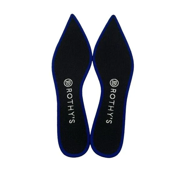 Rothy’s The Point Pointed Toe Flats Cloud Grey Bird Eye Size 11.5