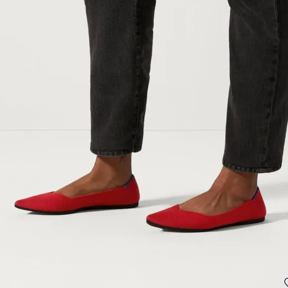 {Rothy’s} The Point Red Flats