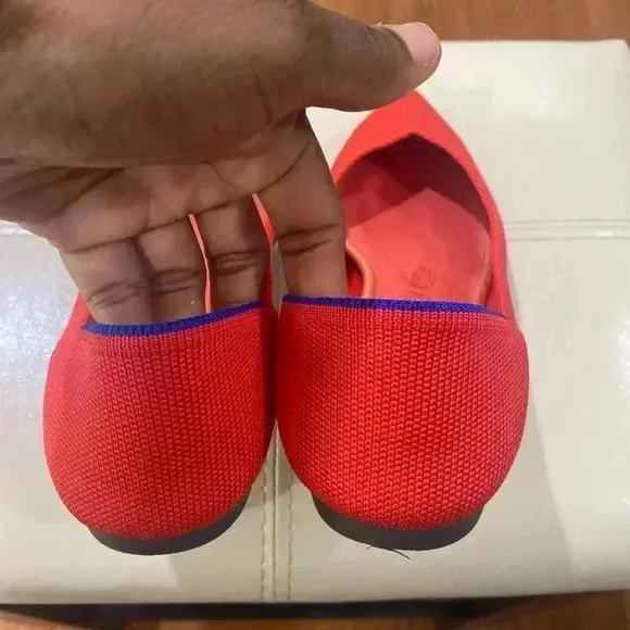 Rothy’s The Point W9 Red Ballet Flats Sz 7.5