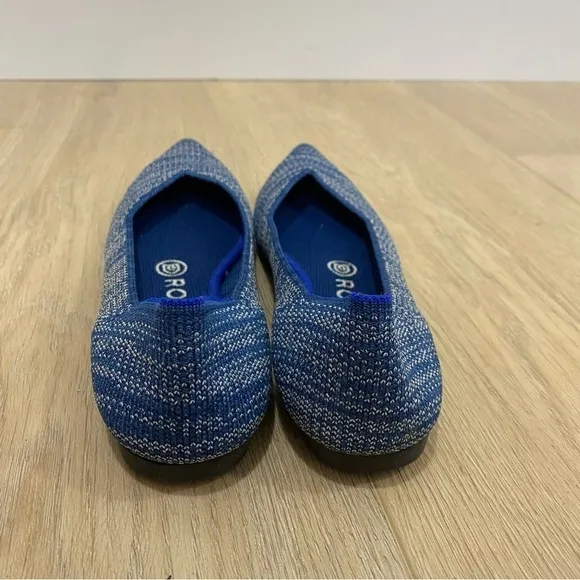 Rothy’s The Pointed Indigo Heather Ballet Flats Size 6