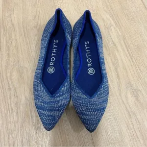 Rothy’s The Pointed Indigo Heather Ballet Flats Size 6