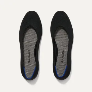 Rothy’s The Square Ballet Flats in Black Women’s Size 9