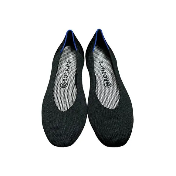 Rothy’s The Square Ballet Flats in Black Women’s Size 9