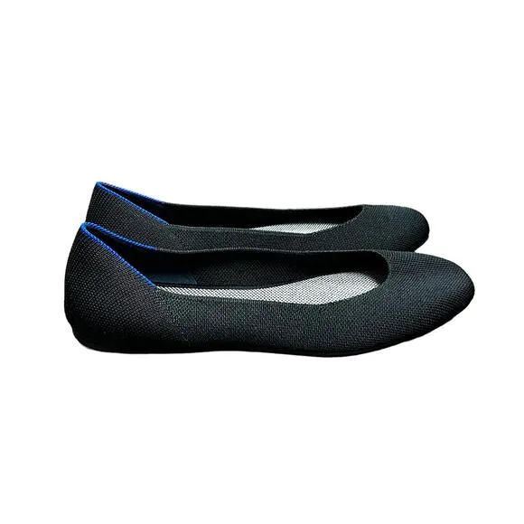 Rothy’s The Square Ballet Flats in Black Women’s Size 9