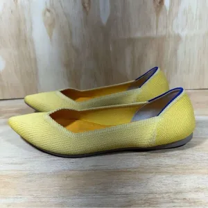 Rothy’s The Point Marigold Yellow Knit Flats Women’s Size 8