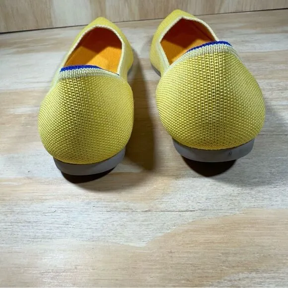 Rothy’s The Point Marigold Yellow Knit Flats Women’s Size 8