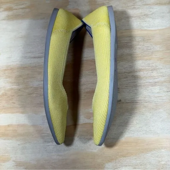 Rothy’s The Point Marigold Yellow Knit Flats Women’s Size 8