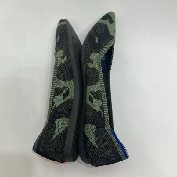 Rothy's Women's Camouflage Flats - Green and Orange Pointed toe size 6