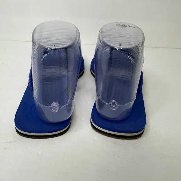 Rothys Womens size 6 Blue The Flip Flop Firecracker Slip On Sandals Flat Thong