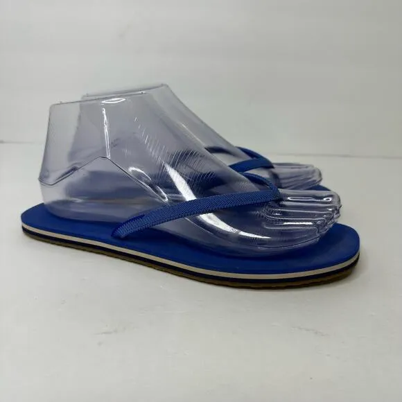 Rothys Womens size 6 Blue The Flip Flop Firecracker Slip On Sandals Flat Thong
