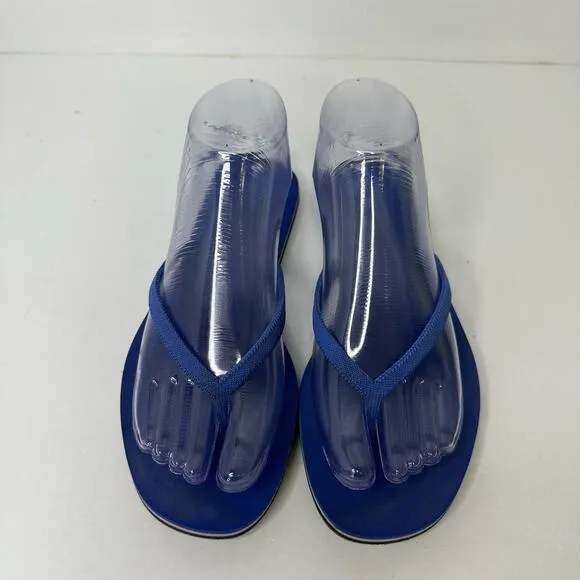 Rothys Womens size 6 Blue The Flip Flop Firecracker Slip On Sandals Flat Thong