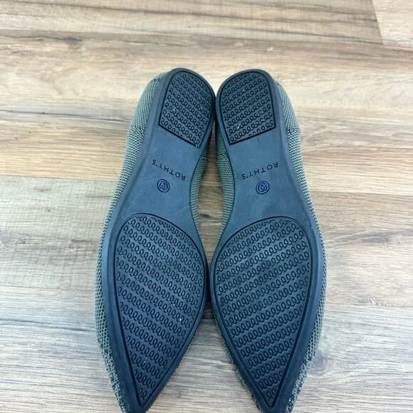 Rothy's  Women's size 7 Slip-On Pointed Toe Flats Lapis Python