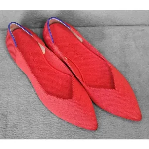 Rothy’s Womens The Point Flats Lollipop Red Size 7.5