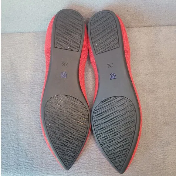 Rothy’s Womens The Point Flats Lollipop Red Size 7.5