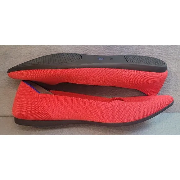Rothy’s Womens The Point Flats Lollipop Red Size 7.5