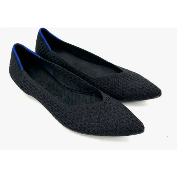 Rothy’s Women's The Point Size 9.5 US Black Slip On Ballet Flat Shoes