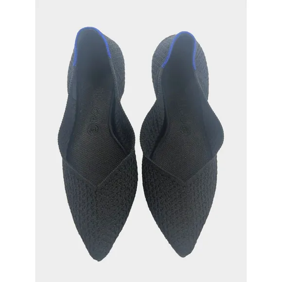 Rothy’s Women's The Point Size 9.5 US Black Slip On Ballet Flat Shoes