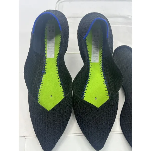 Rothy’s Women's The Point Size 9.5 US Black Slip On Ballet Flat Shoes
