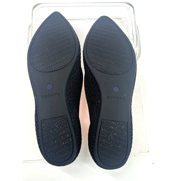 Rothy’s Women's The Point Size 9.5 US Black Slip On Ballet Flat Shoes