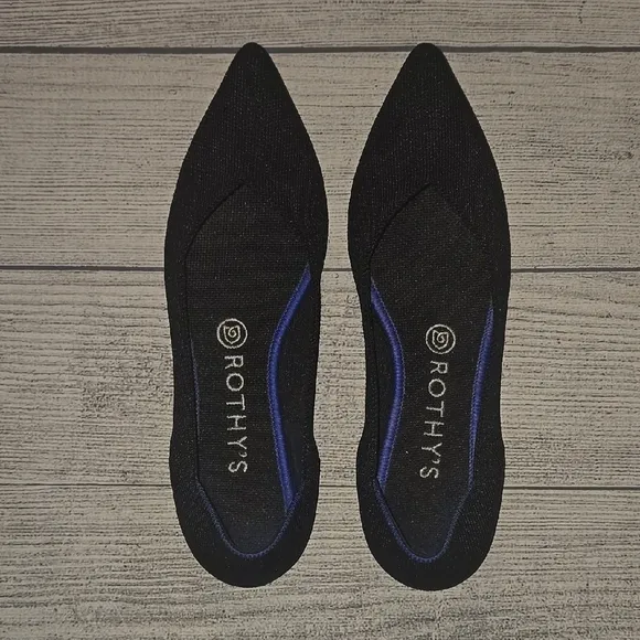 Rothy's Women's The Point Slip-On Flats Black Size 8