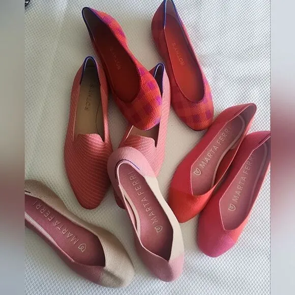 Rothy's Mart Ferri Pink Flats and Loafers with Elegant Silhouette