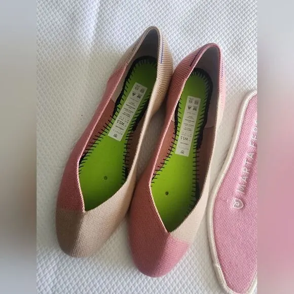 Rothy's Mart Ferri Pink Flats and Loafers with Elegant Silhouette