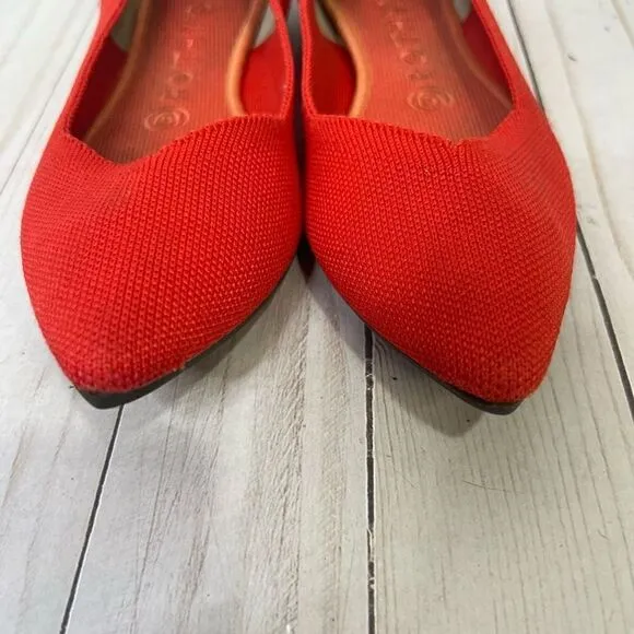 Rothy’s Red Pointed Toe Ballet Flats