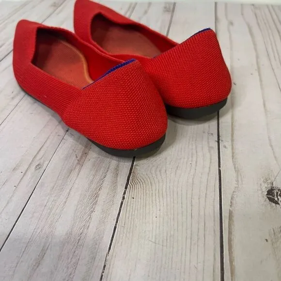Rothy’s Red Pointed Toe Ballet Flats