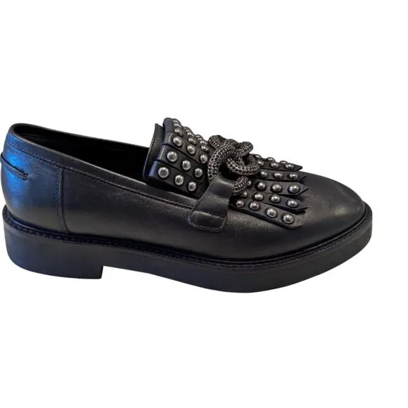 Saint G Kim Keltie Loafer Size 9 Black NWOB Leather Nordstrom's $114