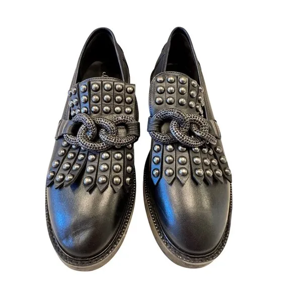 Saint G Kim Keltie Loafer Size 9 Black NWOB Leather Nordstrom's $114
