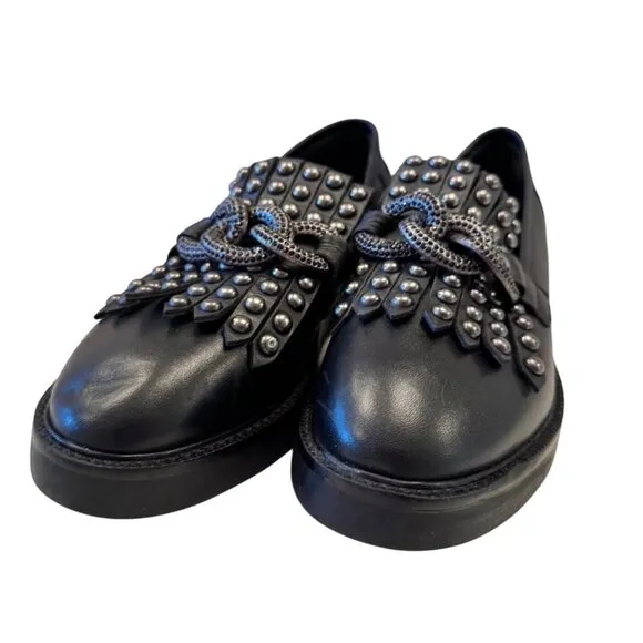 Saint G Kim Keltie Loafer Size 9 Black NWOB Leather Nordstrom's $114