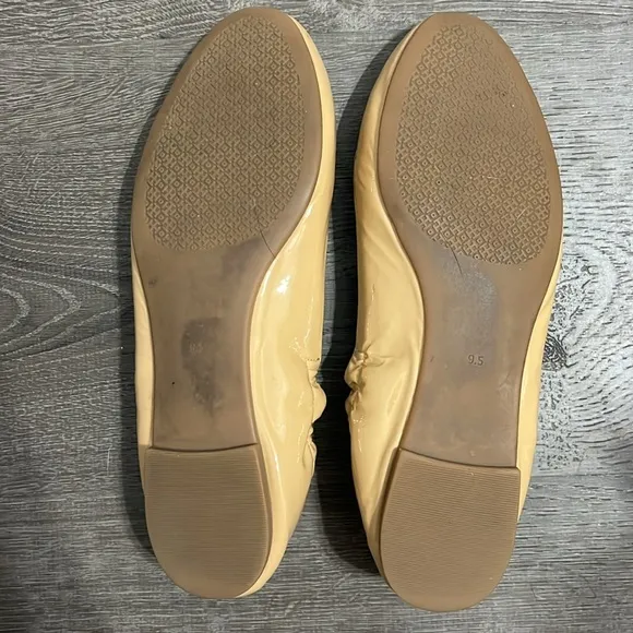 *Sale* Tory Burch Twiggie Ballet Nude Patent Leather Flats Size 9.5