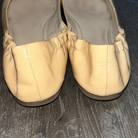*Sale* Tory Burch Twiggie Ballet Nude Patent Leather Flats Size 9.5