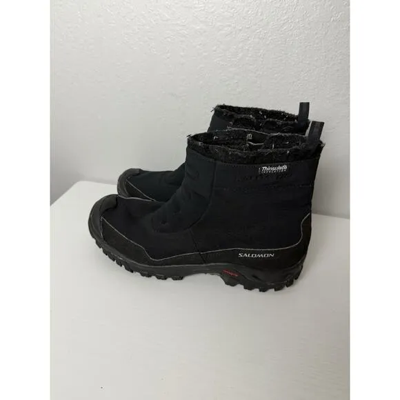 Salomon Boots Mens 12 Tactile TS Soft Shell Waterproof Insulated Lug Slip-on