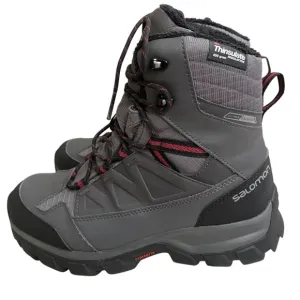 Salomon Chalten TS CSWP Winter Snow Boots Gray 399671 Womens Sz 7.5 hardly used